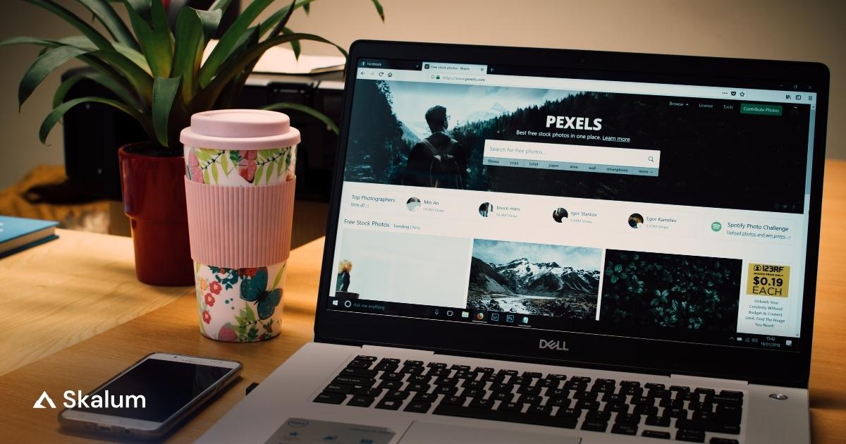 Developer workspace with code on screen for responsive website development